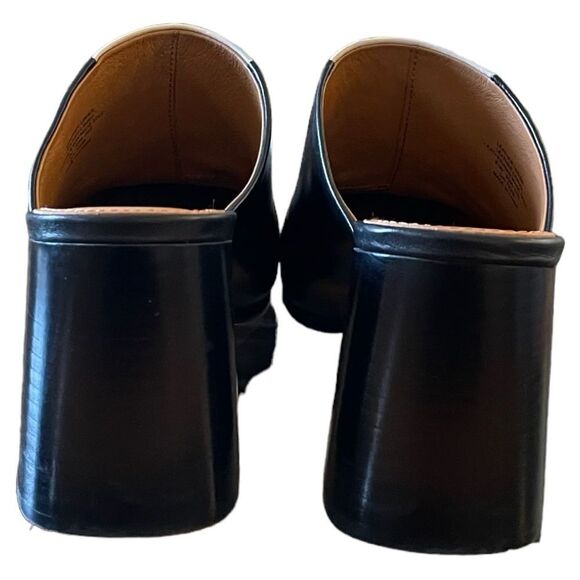 Tory Burch Equestrian Link Leather High Heeled Mules - Picture 4 of 10